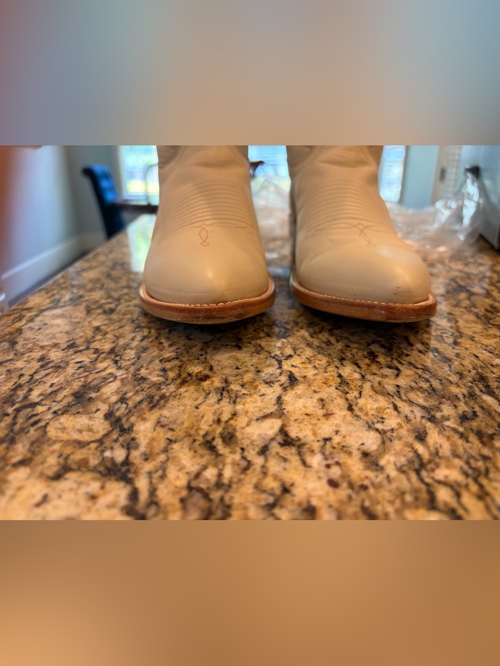 Lucchese Women’s Sorrell Tall Boot 7.5 Ivory - Picture 5 of 10